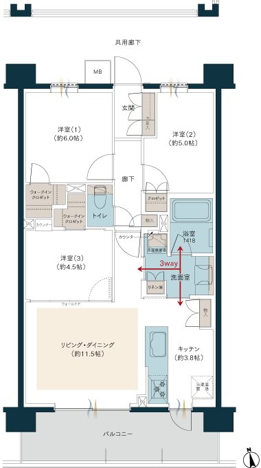 レーベン光が丘 GLOW GARDEN 間取り I type