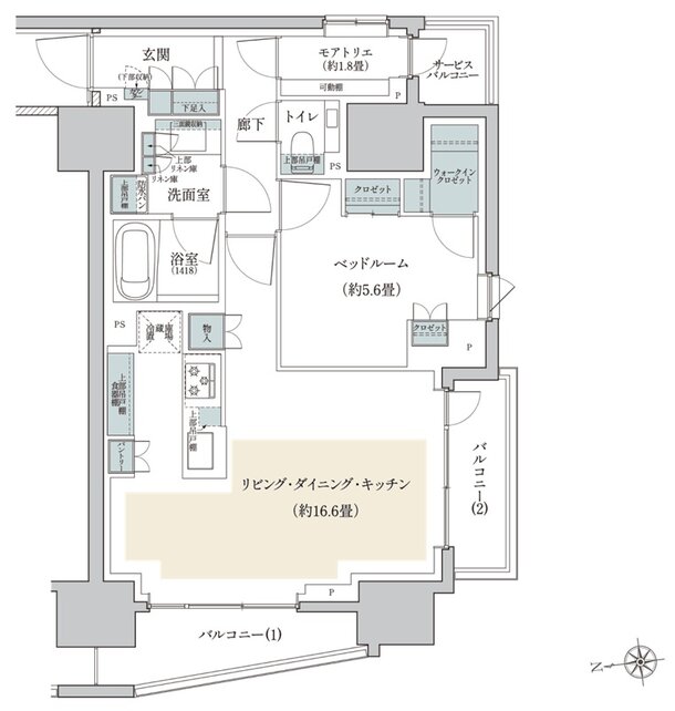 リビオ三田レジデンス 間取り Dタイプ