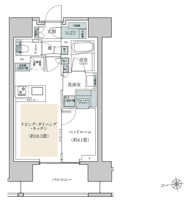 リビオ三田レジデンス 間取り Eタイプ
