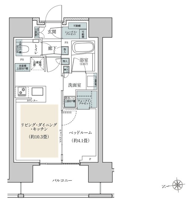 リビオ三田レジデンス 間取り Eタイプ