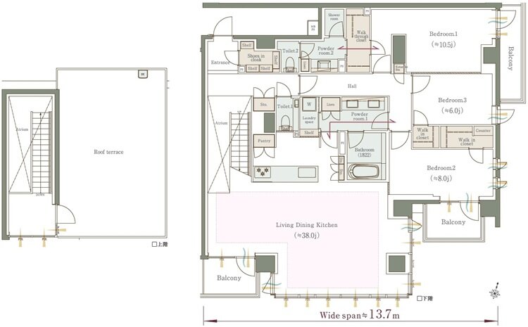 クリオ石神井公園ザ・グラン 間取り Sタイプ