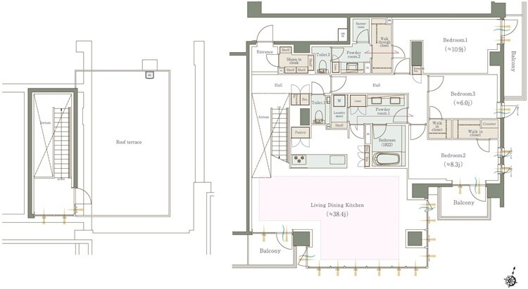 クリオ石神井公園ザ・グラン 間取り Sタイプ