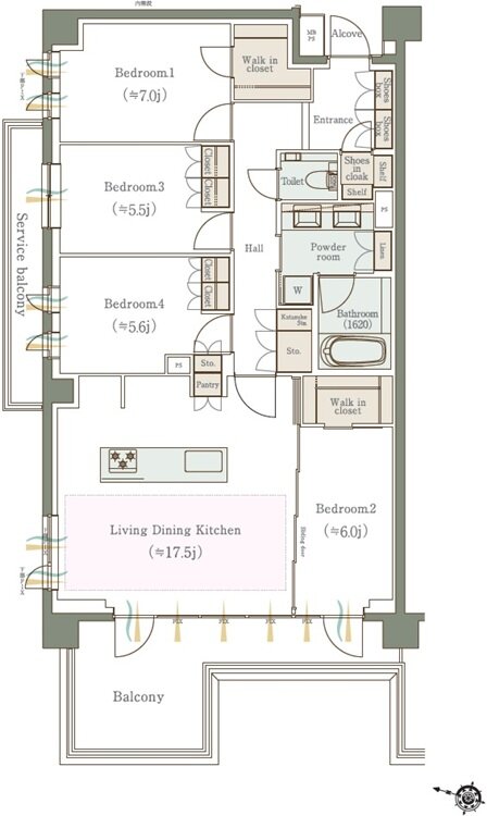 クリオ石神井公園ザ・グラン 間取り A2タイプ