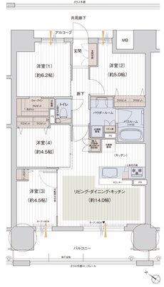 MIRAI GREEN YARD 間取り Cタイプ【D棟】