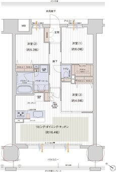 MIRAI GREEN YARD 間取り Dタイプ【D棟】