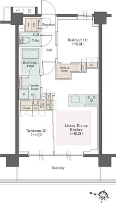 クリオ横濱西中央グレイスコート 間取り Bタイプ【第1期2次登録住戸】