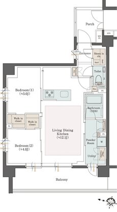 クリオ横濱西中央グレイスコート 間取り A2タイプ