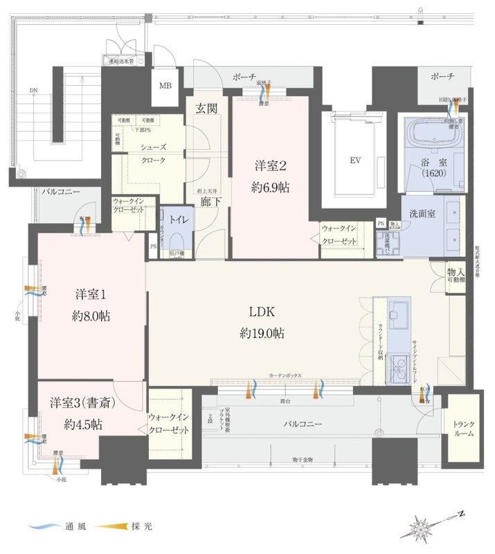 エイル上荒田の杜 間取り Fタイプ 有償プラン1