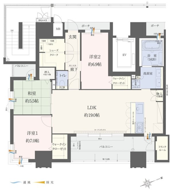 エイル上荒田の杜 間取り Fタイプ 有償プラン2