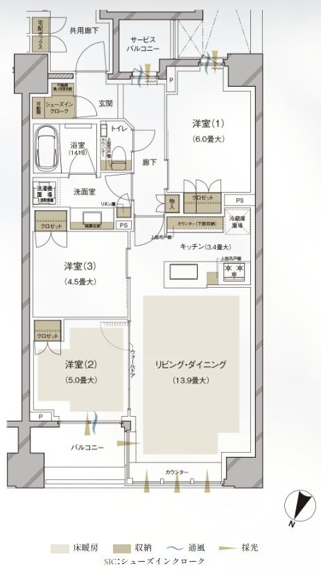 ブランズ護国寺富士見坂 間取り B type