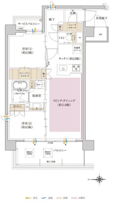 ポレスター大和ステーションビュー 間取り A1タイプ