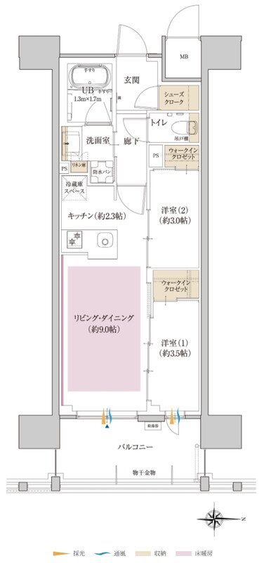 ポレスター大和ステーションビュー 間取り Dタイプ