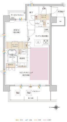 ポレスター大和ステーションビュー 間取り A2タイプ メニュープラン2