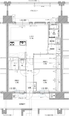 リヴィエールタワー下関海峡ヴィラ 間取り C TYPE
