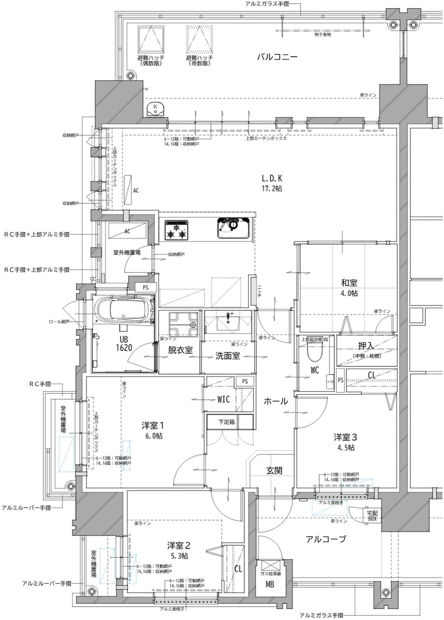 リヴィエールタワー下関海峡ヴィラ 間取り D TYPE