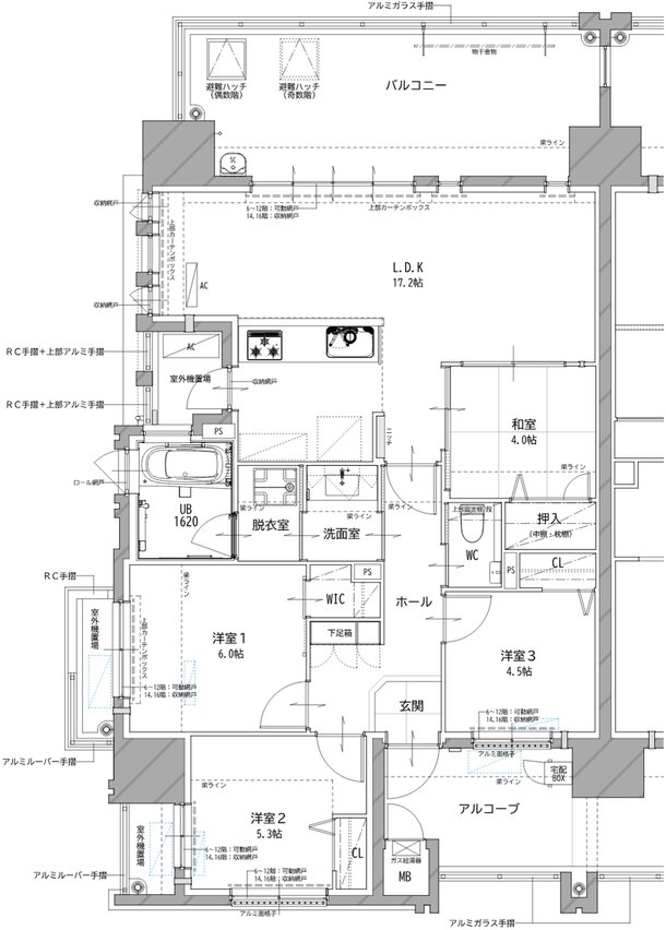 リヴィエールタワー下関海峡ヴィラ 間取り D TYPE