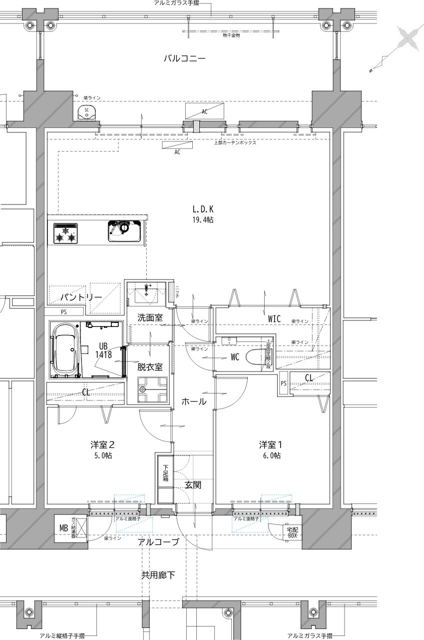 リヴィエールタワー下関海峡ヴィラ 間取り Bα TYPE