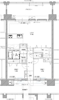 リヴィエールタワー下関海峡ヴィラ 間取り Bα TYPE