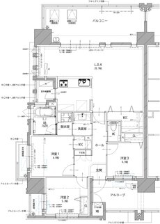 リヴィエールタワー下関海峡ヴィラ 間取り Dα TYPE