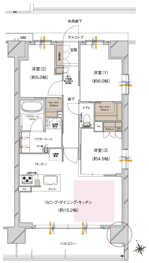 OSAKA MVP Project 間取り Eタイプ