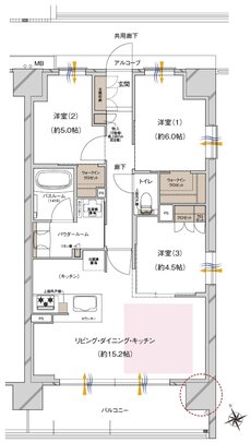 OSAKA MVP Project 間取り Eタイプ