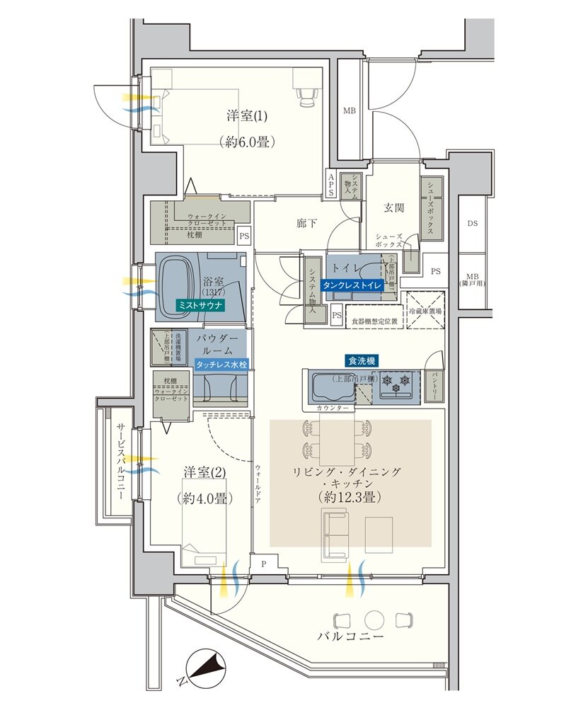 エクセレントシティ平井 ザ・レジデンス 間取り A type