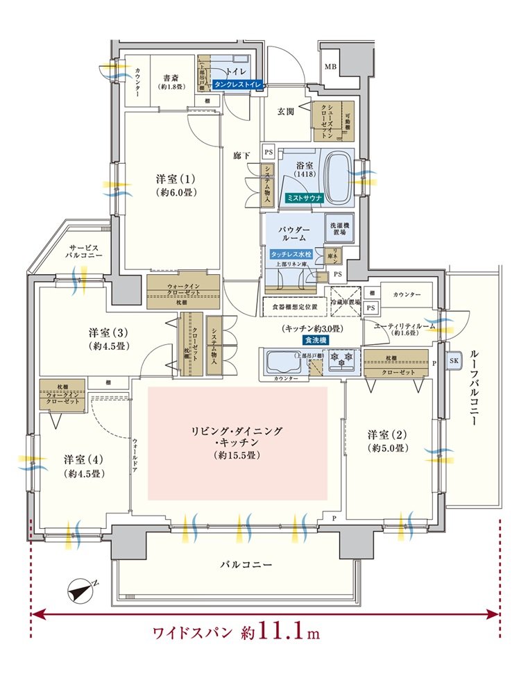 エクセレントシティ平井ザ・レジデンス 間取り Lr type