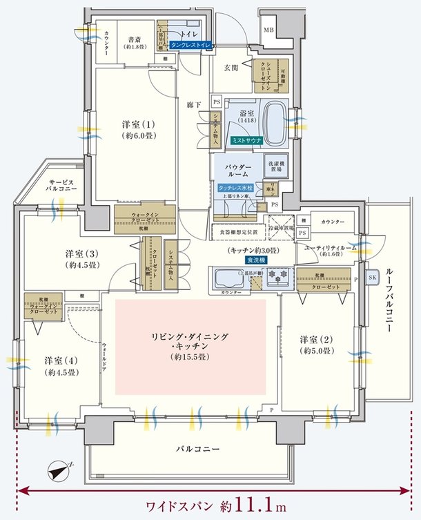 エクセレントシティ平井ザ・レジデンス 間取り Lr type