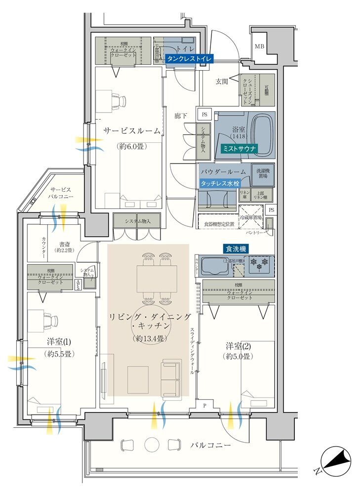 エクセレントシティ平井 ザ・レジデンス 間取り D type