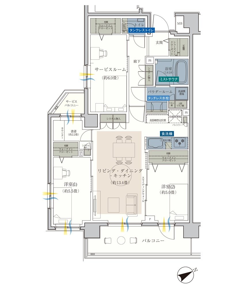 エクセレントシティ平井 ザ・レジデンス 間取り D type