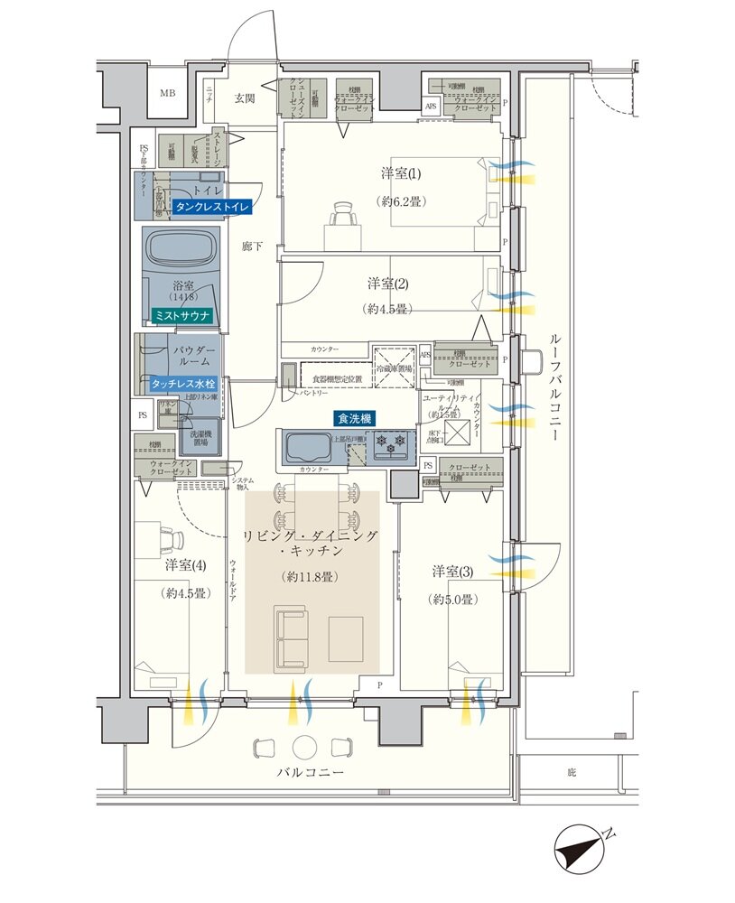 エクセレントシティ平井 ザ・レジデンス 間取り Jr type