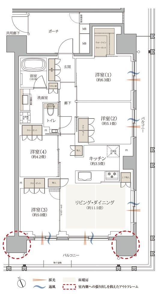京王多摩川ハモンズ 間取り E5 type