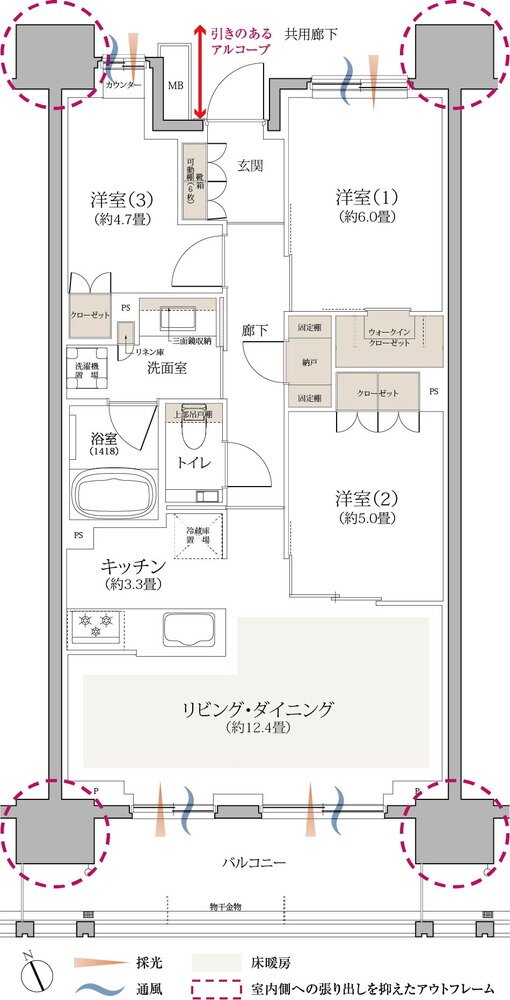 京王多摩川ハモンズ 間取り S3 type