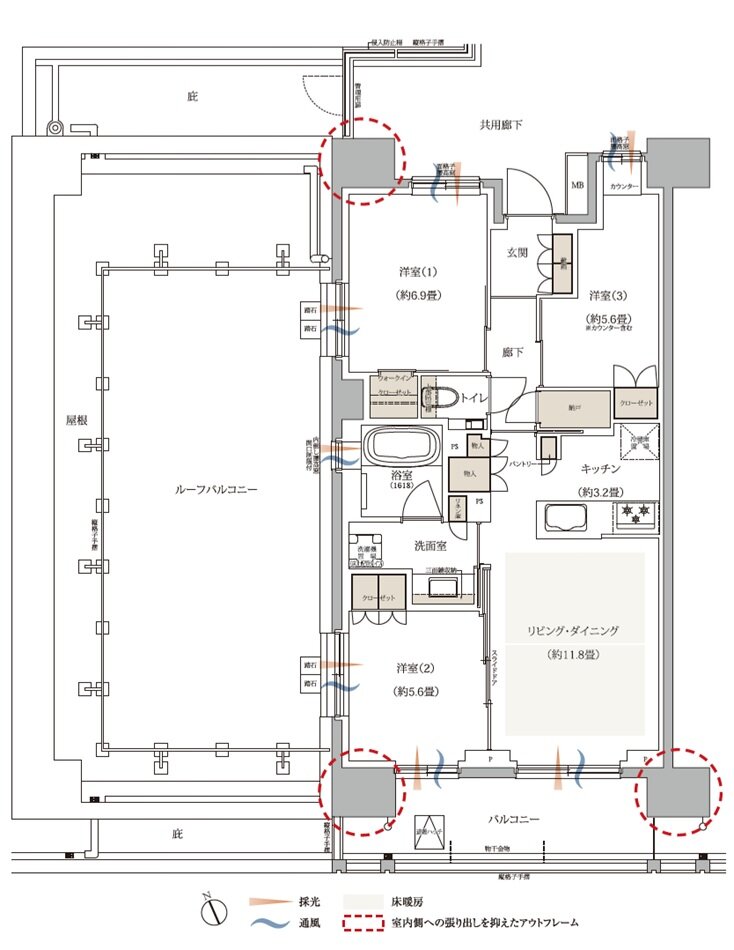 京王多摩川ハモンズ 間取り W3r type
