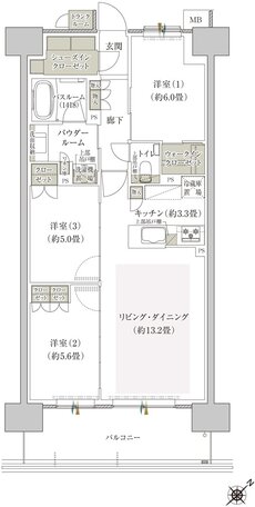 プレミスト鶴見花月総持寺ステーションフロント 間取り BK type