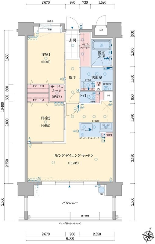 アメイズ荒木駅南 間取り B type
