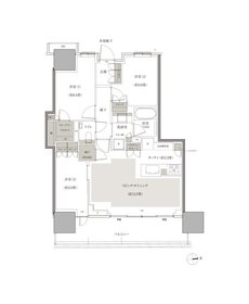 幕張ベイパーク　ブルームテラスタワー 間取り E72タイプ