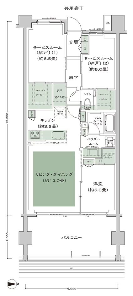 シティハウス京都二条城 間取り S_Da type