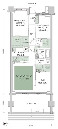 シティハウス京都二条城 間取り S_Da type