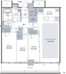 ザ・ファインタワー八王子 間取り 95O2 type
