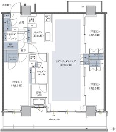 ザ・ファインタワー八王子 間取り 93N1 type