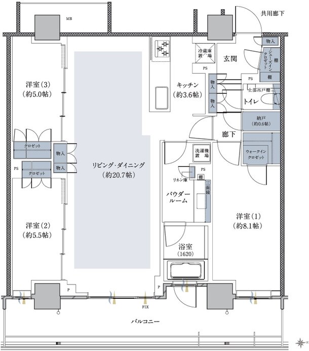 ザ・ファインタワー八王子 間取り 93N2 type