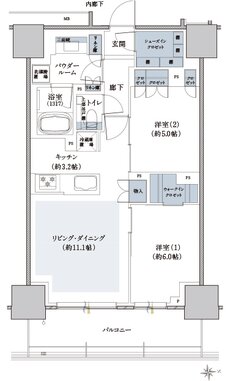 ザ・ファインタワー八王子 間取り 63H2 type
