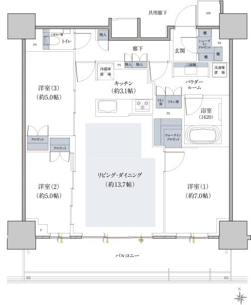 ザ・ファインタワー八王子 間取り 80L type
