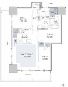 ザ・ファインタワー八王子 間取り 75A1 type