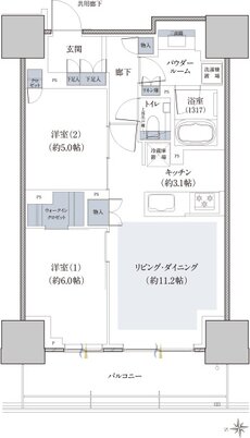 ザ・ファインタワー八王子 間取り 61C1 type