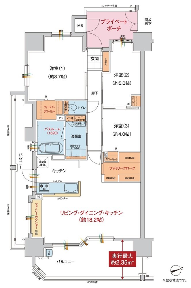 ヴェルディ庚午北コンフォート 間取り A type(3~15階)