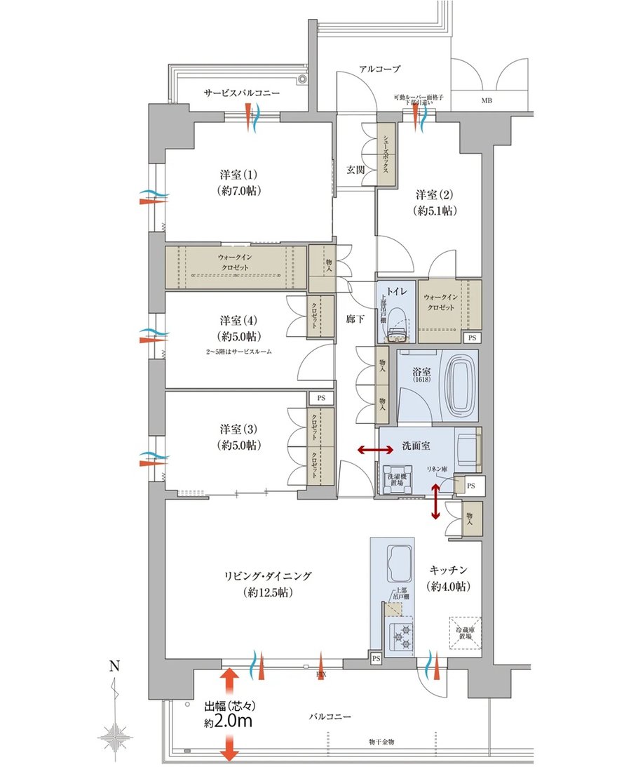 グランアッシュ長居パークデイズ 間取り A TYPE