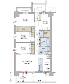 グランアッシュ長居パークデイズ 間取り A TYPE