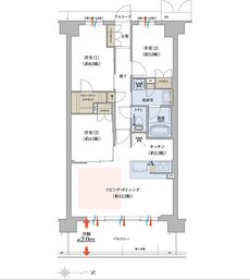 グランアッシュ長居パークデイズ 間取り I2 TYPE